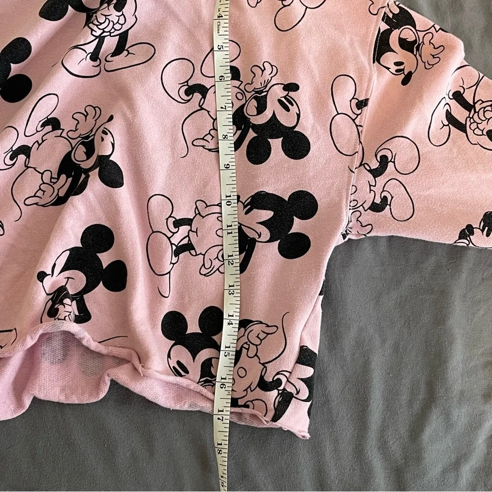Vintage Disney classic Mickey Mouse Crew Neck Sweater Crop nostalgia retro - Picture 5 of 5